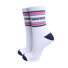 Load image into Gallery viewer, Obsessed Ribbed Sports Socks