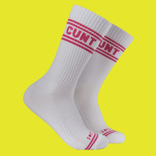 Load image into Gallery viewer, Cunt pink glitter Lurex Sports Socks