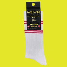 Load image into Gallery viewer, Cunt pink glitter Lurex Sports Socks