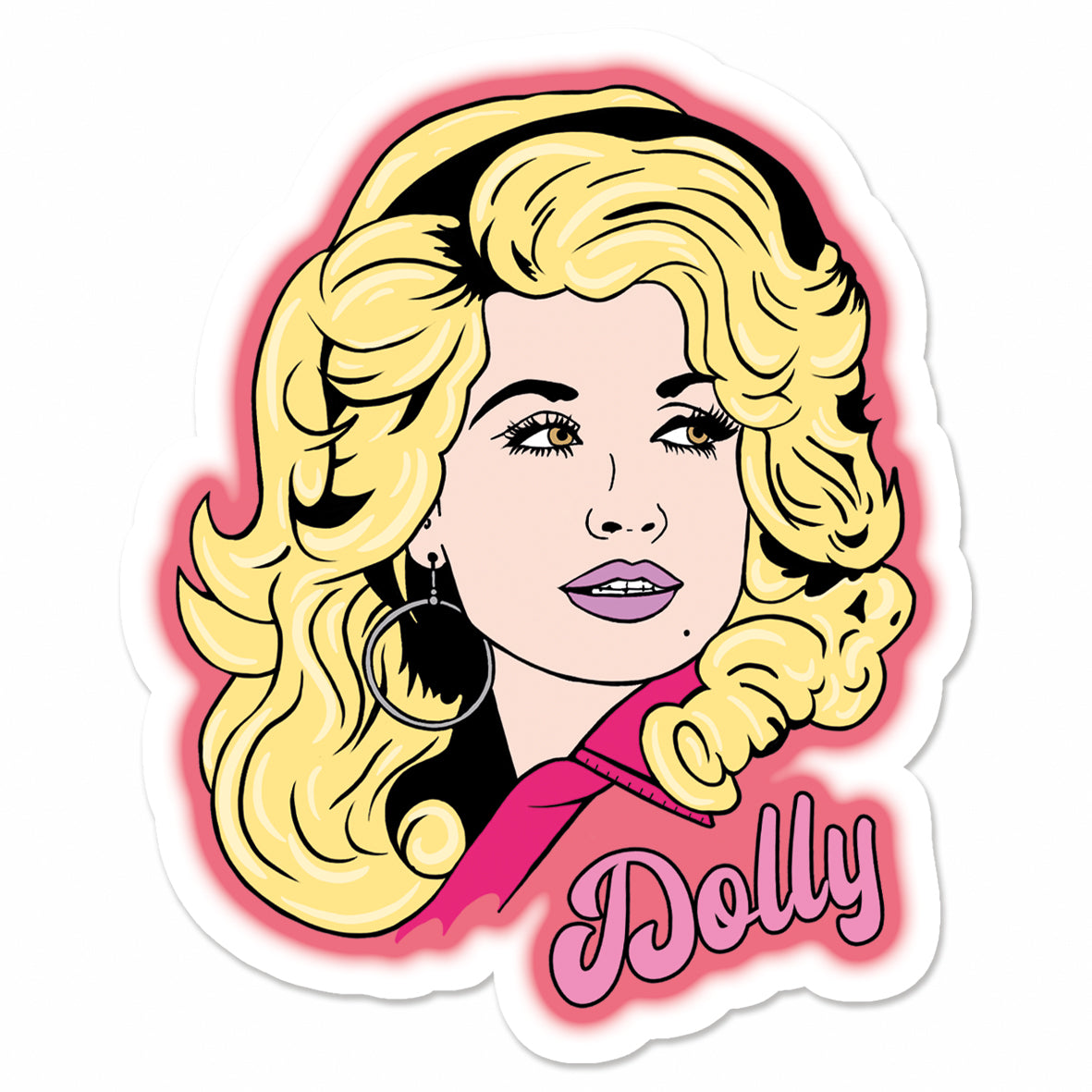 Dolly Parton Vinyl Sticker Bite Your Granny