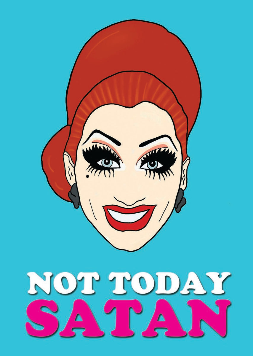 Not Today Satan Greetings Card
