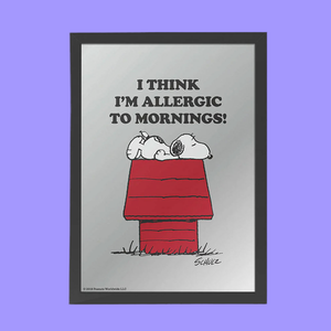 Peanuts I'm Allergic To Mornings Wall  Mirror