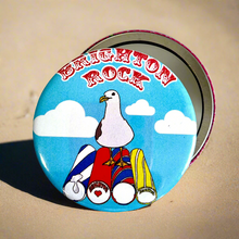 Load image into Gallery viewer, Brighton Rock Seagull Pocket Hand Mirror
