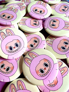 Cute Lafufu Monster Face Inspired Button Pin Badge