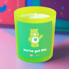 Load image into Gallery viewer, You&#39;ve Got This Good Luck Peony Scented Care Bear Candle Jar
