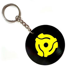 Load image into Gallery viewer, Recycled Vinyl Record Keyring

