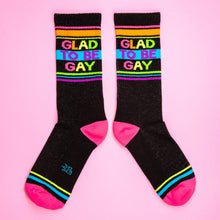 Load image into Gallery viewer, Glad To Be Gay Ribbed Socks
