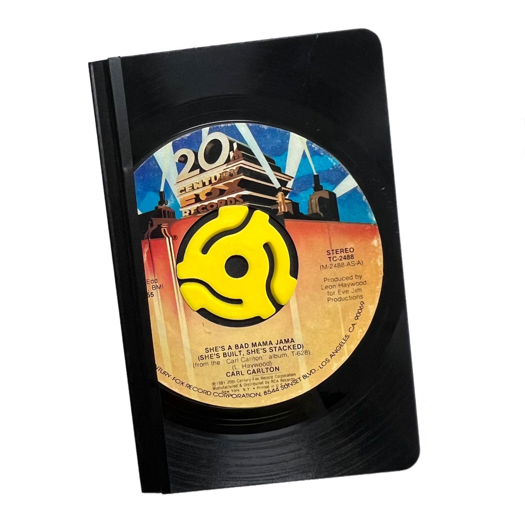 Carl Carlton She’s A Bad Mama Recycled Vinyl Record Pocket Notebook