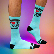 Load image into Gallery viewer, I ❤️ To Fart Unisex Ribbed Socks
