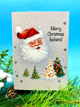Load image into Gallery viewer, Merry Christmas Fuckers Kitsch Rude Christmas Card
