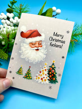 Load image into Gallery viewer, Merry Christmas Fuckers Kitsch Rude Christmas Card
