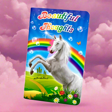 Load image into Gallery viewer, Beautiful Thoughts Unicorn Notebook
