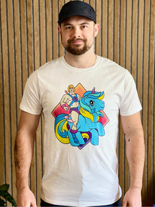 My Little He-man White Cotton Unisex T-shirt (BACK IN STOCK SOON)