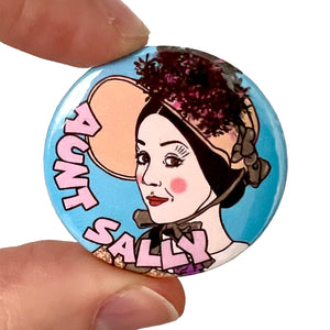 Aunt Sally Button Pin Badge