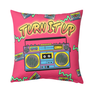 Turn It Up Boombox Faux Suede Cushion