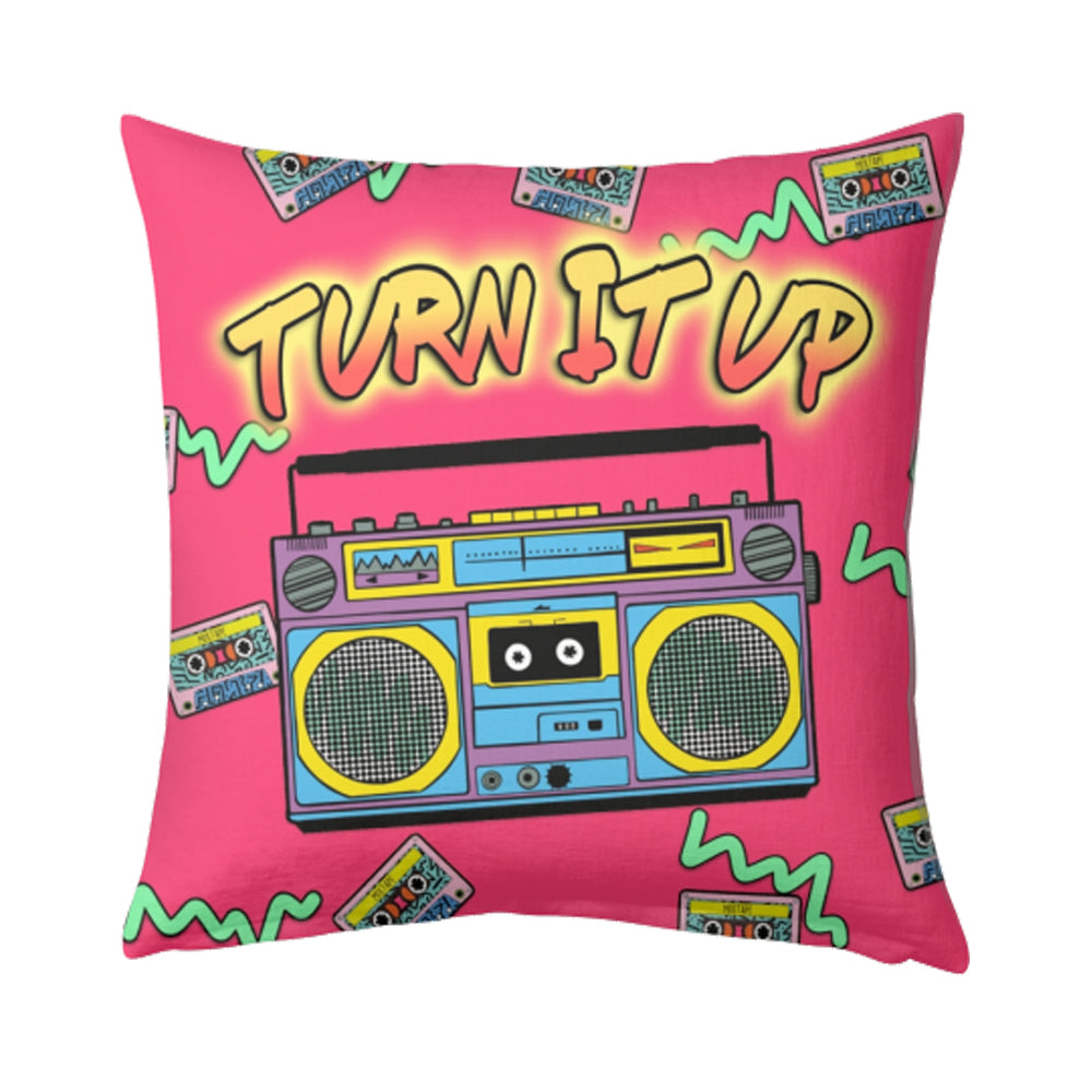 Turn It Up Boombox Faux Suede Cushion