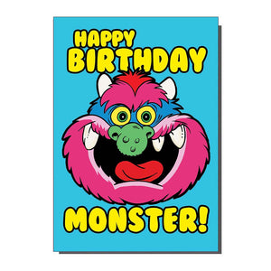 Happy Birthday Monster Greetings Card