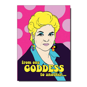From One Goddess To Another Pat Butcher Inspired Greetings Card