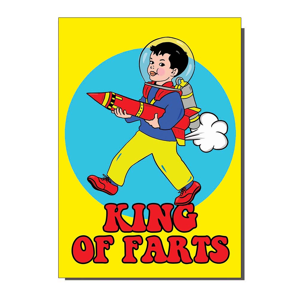 King Of Farts Greetings Card