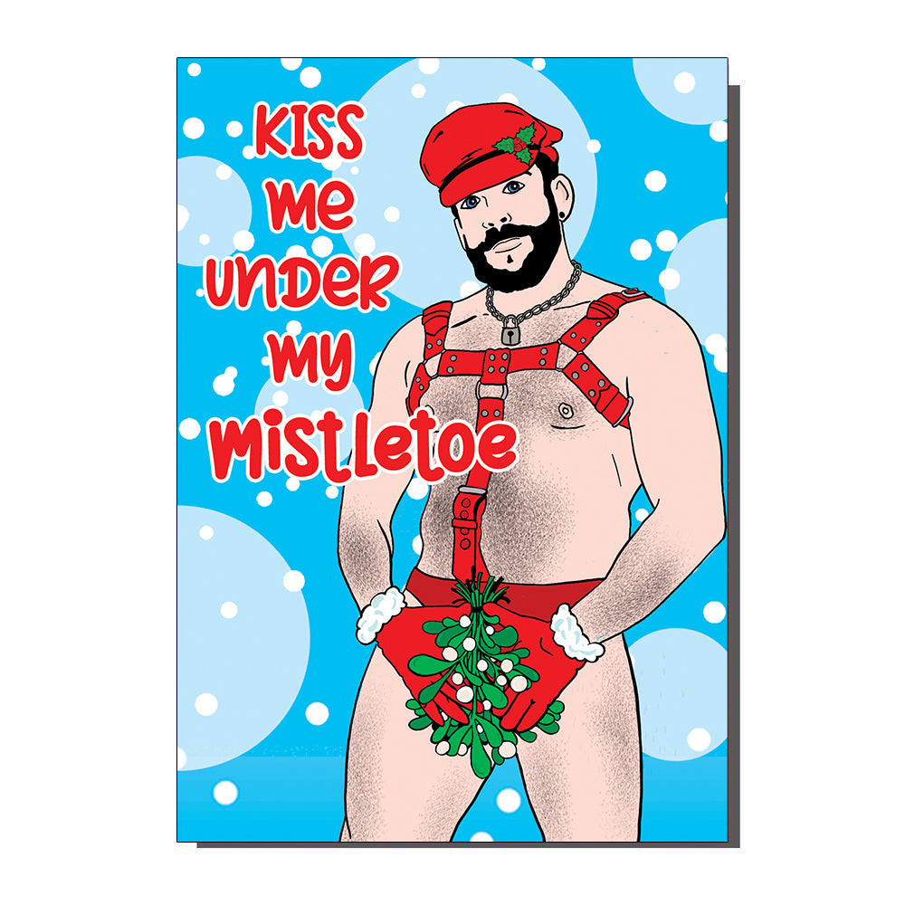 Kiss Me Under My Mistletoe Christmas Card