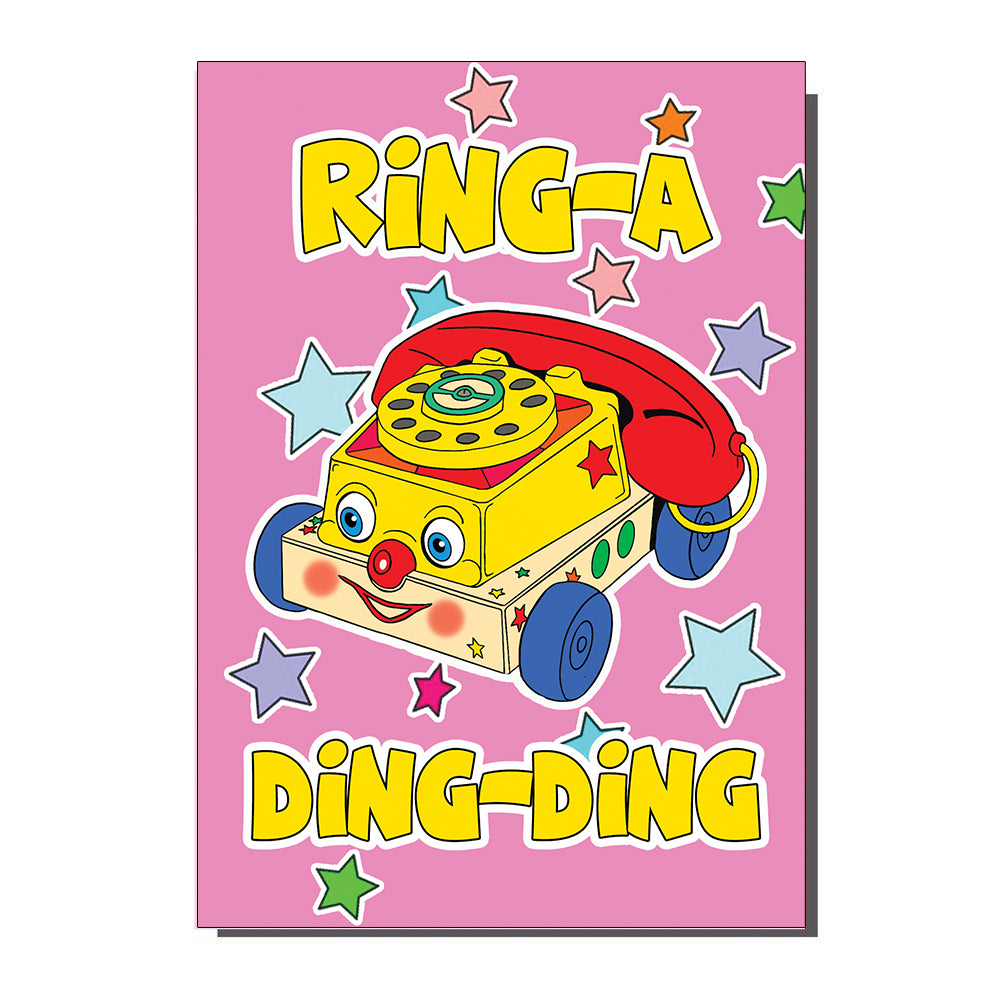 Ring-a-Ding-Ding Toy Phone Greetings Card