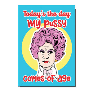 Have You Seen My Pussy Mrs Slocome Inspired Greetings Card
