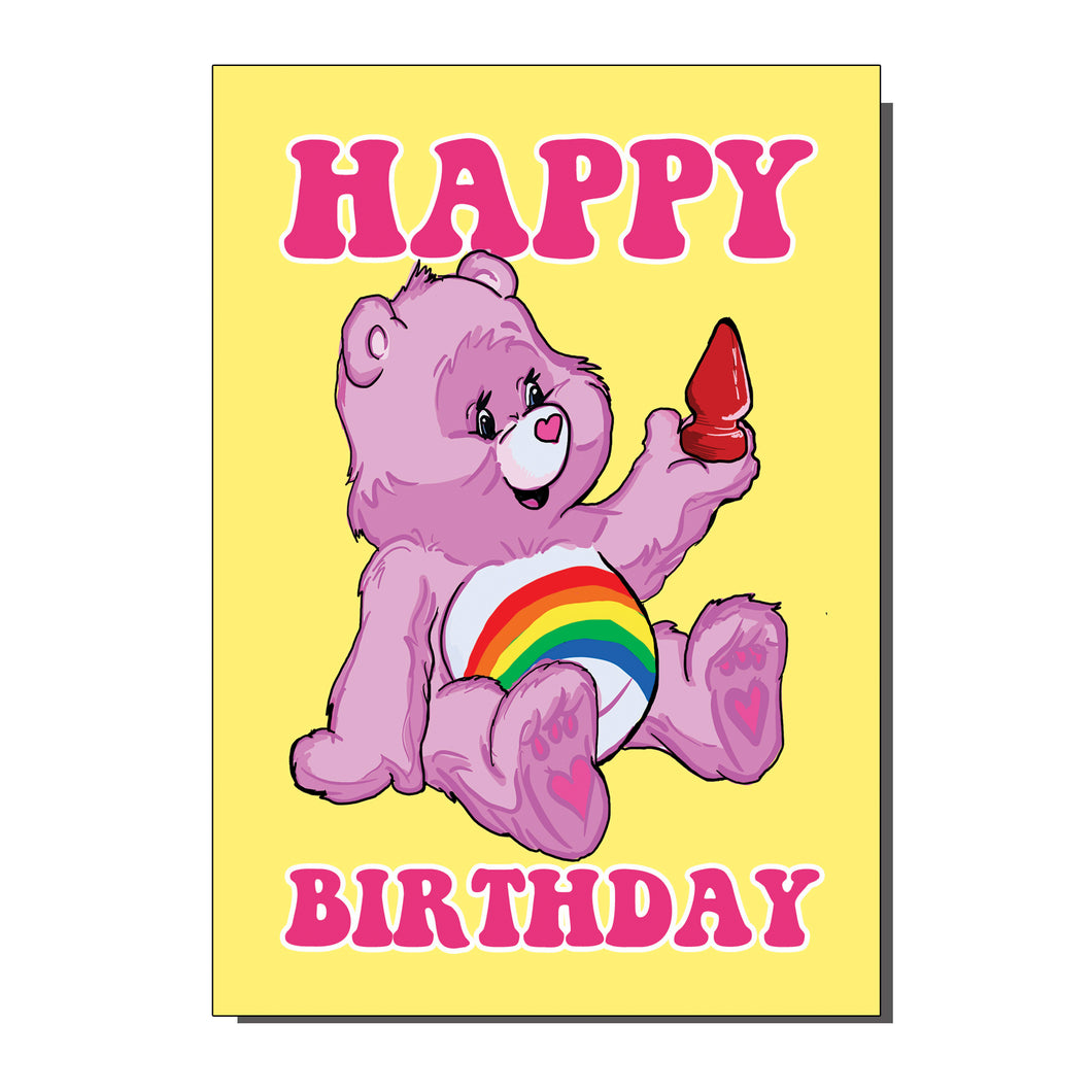 Bum-A-Lot-Bear Rude Birthday Card