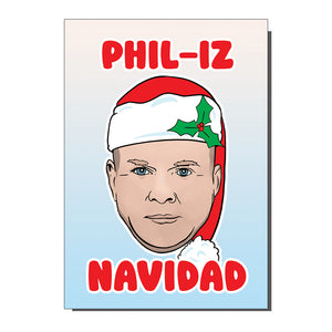 Phil-iz Navidad Phil Mitchell Inspired Christmas Card