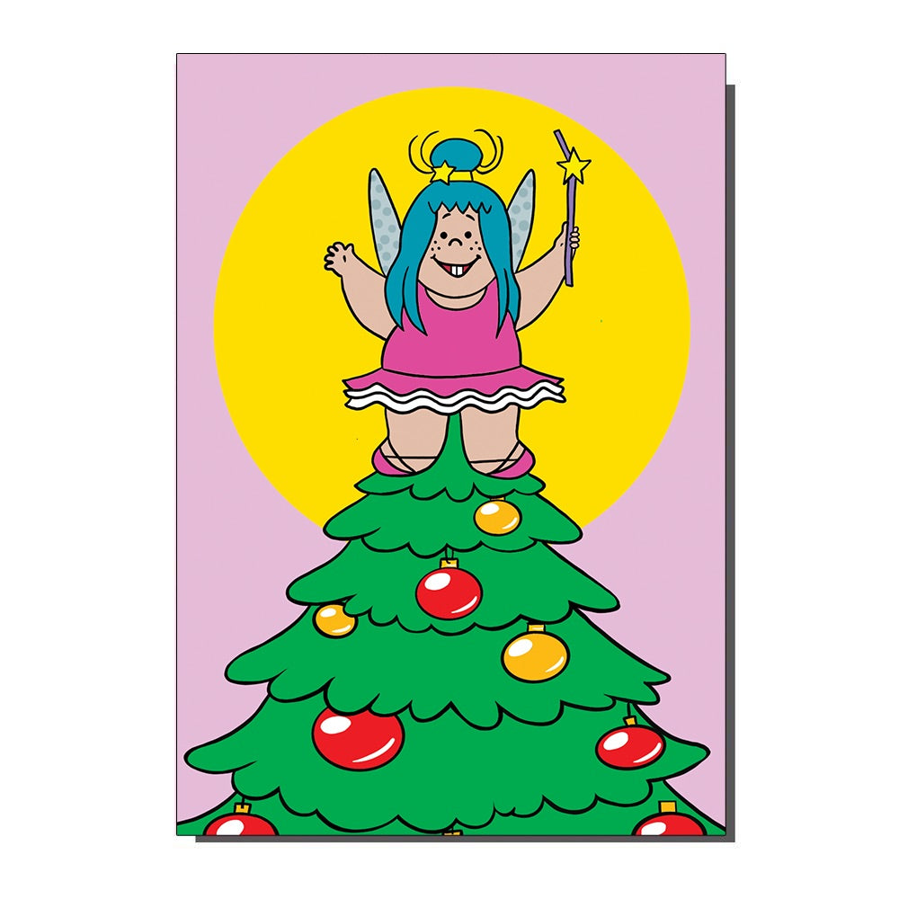 Fairy On Top Mavis Inspired Christmas Card