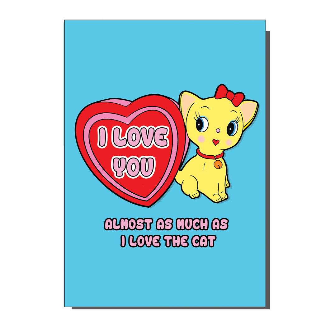 I Love The Cat Valentines Day Card