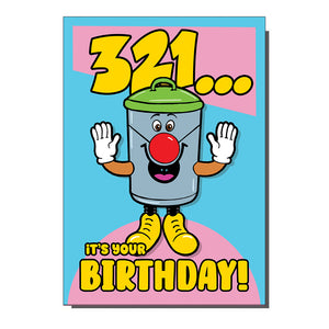 321...  It's Your Birthday Dusty Bin Inspired Greetings Card