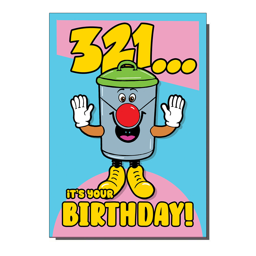 321...  It's Your Birthday Dusty Bin Inspired Greetings Card