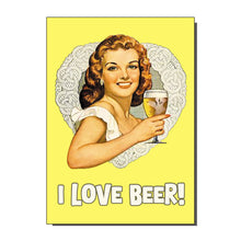 Load image into Gallery viewer, I Love Beer Greetings Card
