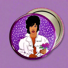 Load image into Gallery viewer, Purple Rain 1980s Inspired Pocket Hand Mirror
