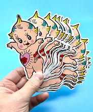 Load image into Gallery viewer, Tattooed Kewpie Vinyl Sticker
