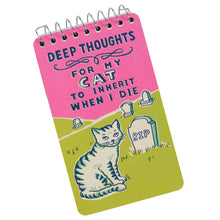 Load image into Gallery viewer, Deep Thoughts For My Cat Notebook
