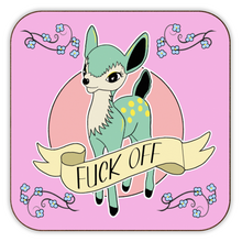 Load image into Gallery viewer, Fuck Off Bambi Drinks Coaster
