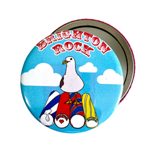 Load image into Gallery viewer, Brighton Rock Seagull Pocket Hand Mirror
