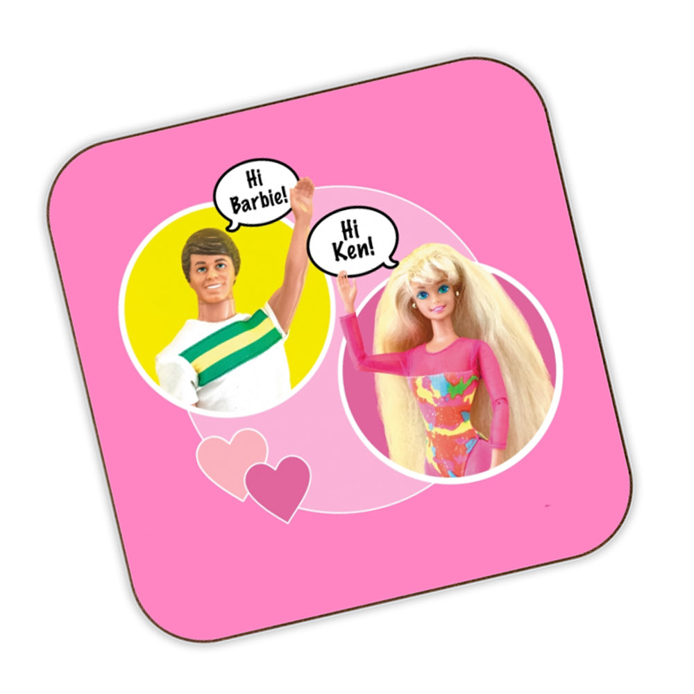 Hi Barbie Hi Ken Drinks Coaster