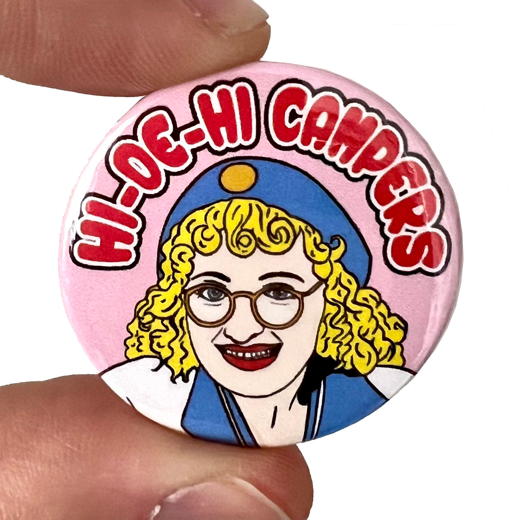 Hi-De-Hi Campers Button Pin Badge