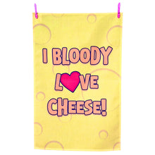 Load image into Gallery viewer, I Bloody Love Cheese ❤️ Tea Towel
