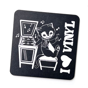 I ❤️ Vinyl Drinks Coaster