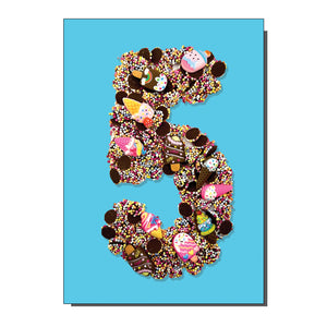 Age 5 Number Five Birthday / Greetings Card