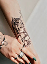 Load image into Gallery viewer, Ruby Rose Devil Temporary Tattoo
