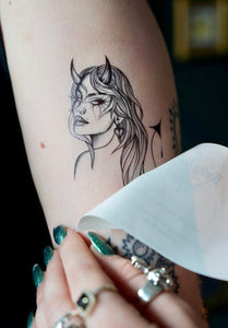 Ruby Rose Devil & Angel Matching Temporary Tattoos