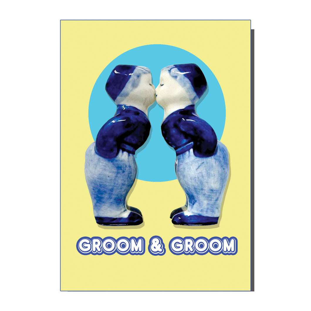 Kitsch Groom & Groom Wedding Card