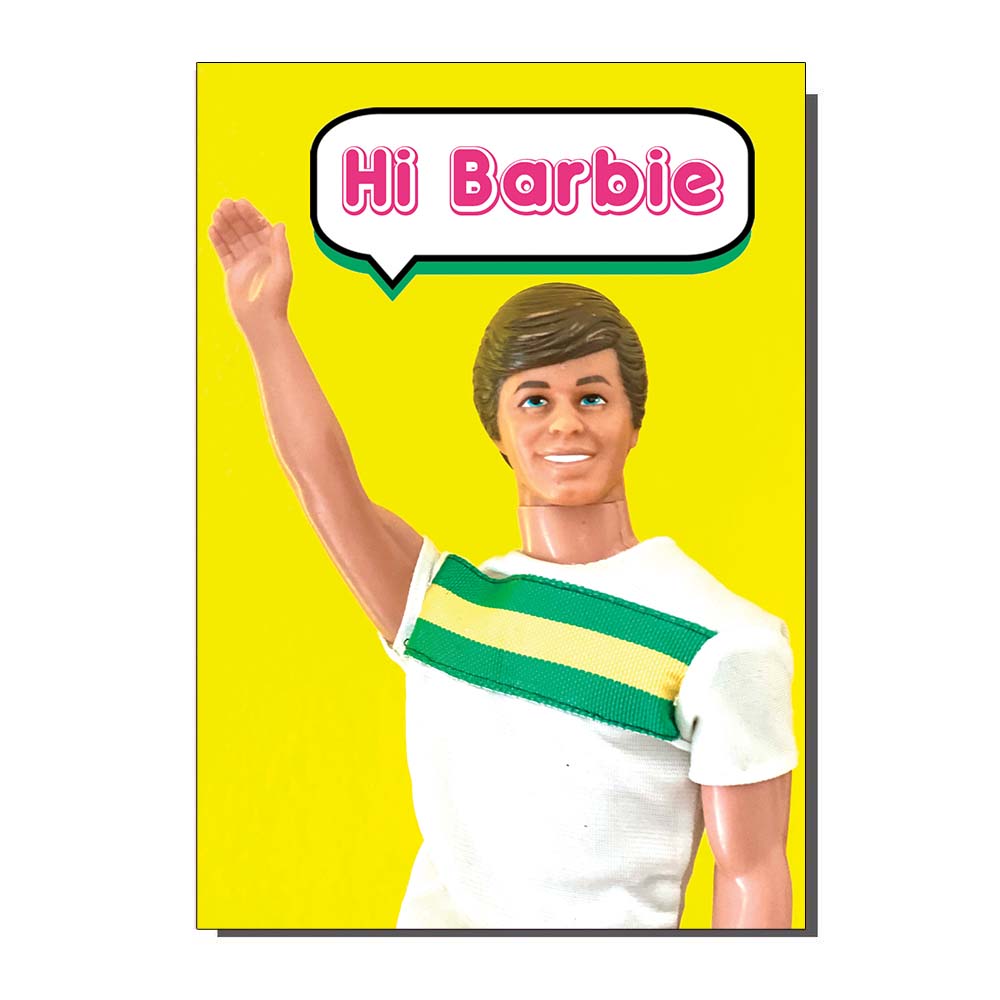 Hi Barbie Greetings Card