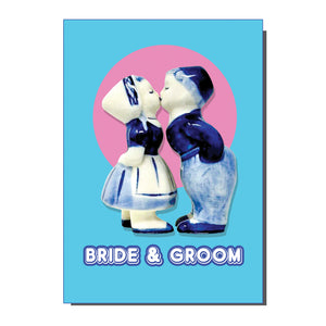 Kitsch Bride & Groom Wedding Card