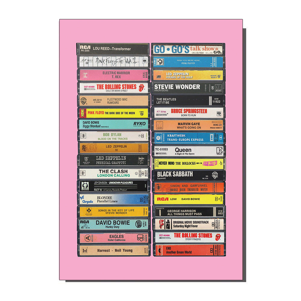 Retro Tapes Greetings Card