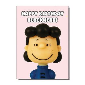 Happy Birthday Blockhead Greetings Card